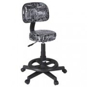Black & White Graffiti Print Deluxe Grooming Stool
