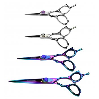 Excalibur X12 Straight Dog Grooming Scissor (Rainbow Titanium)