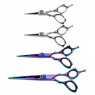 X12 Straight Dog Grooming Scissor (Rainbow Titanium)
