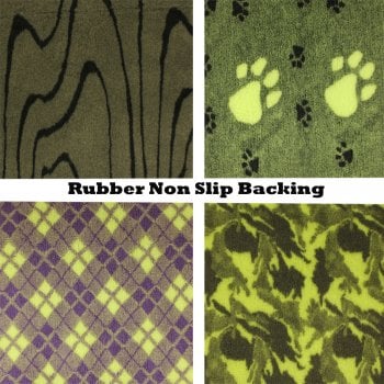 XL Green Rubber NonSlip Fleece Bedding 60x40" (150x100cm) 1300gm